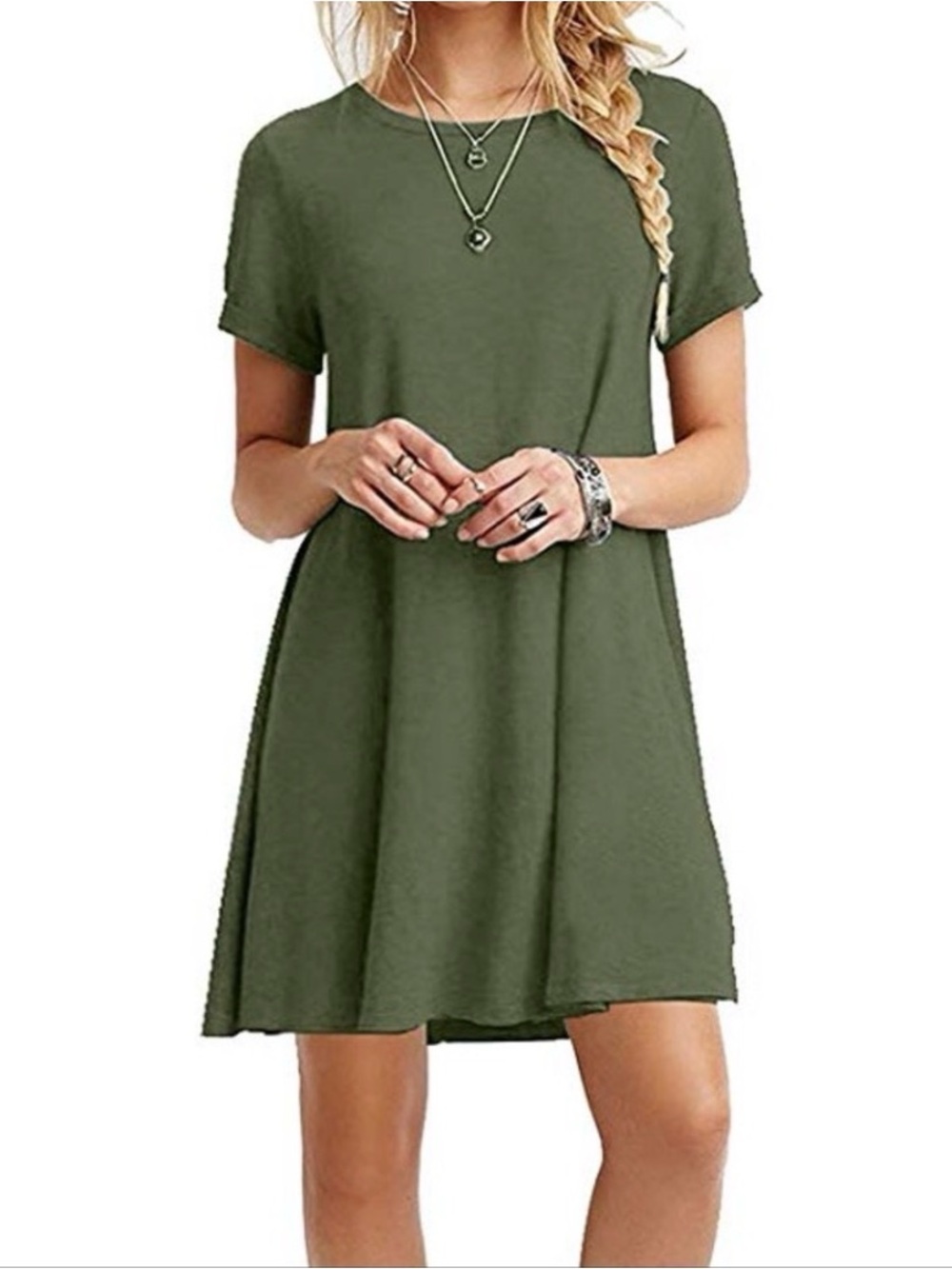 Molerani Green T-shirt Dress Size- Medium